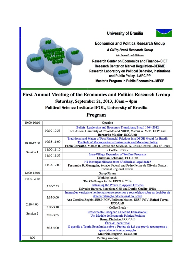 201309 EPRG First Annual Meeting Program